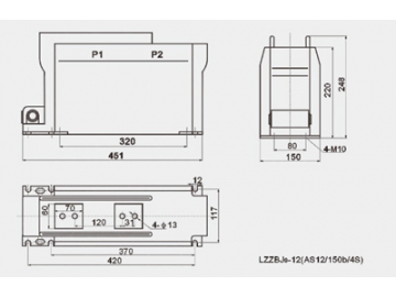 Transformador de media tensión para interior, LZZBJ9-12