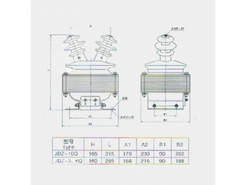 Transformador de media tensión para exterior, JDZ/JDZJ-6/10