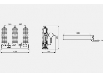 Disyuntor de vacío para exterior, ZW43-12/24F