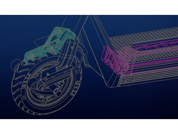 Scooter Eléctrico, con Ruedas de Caucho Macizo de 8.5'' y Motor de 380W Serie 856G