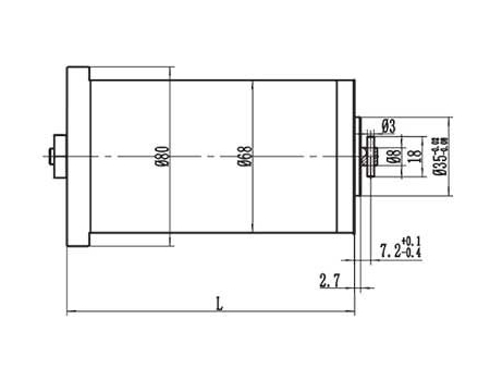 Motor de Imán Permanente, con Escobillas 120-250W - ZD068B1; Motores de Accionamiento