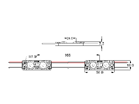 Módulo LED, retroalimentación MBX259B (1W)