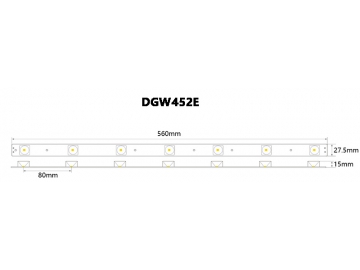 Tira LED rígida con iluminación lateral DGW450E / DGW451E / DGW452E