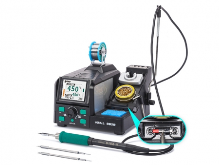 Estación de soldadura de precisión multifuncional YIHUA 982D con mango para soldador C210/C245