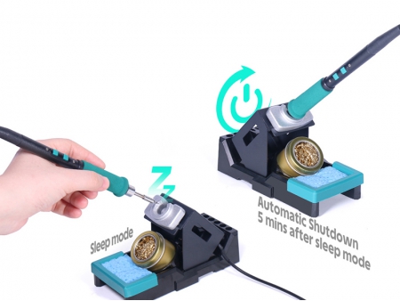 Mini estación de retrabajo de aire caliente YIHUA 992D II con mango para soldador C210/C245