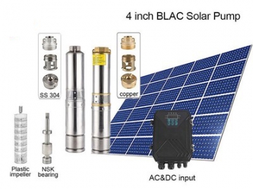 Bomba de Agua Solar Sumergible                      AC/DC; Bombas Sumergibles Solares