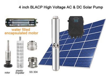 Bomba de Agua Solar Sumergible                      AC/DC; Bombas Sumergibles Solares