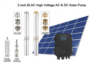 Bomba de Agua Solar Sumergible                      AC/DC; Bombas Sumergibles Solares