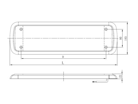 Luz de techo LED rectangular