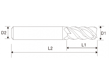 Fresa de extremo de 6-8 filos EMD06 (para mecanizado de alta velocidad)