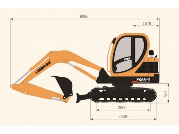 Excavadora sobre oruga, FK65-9