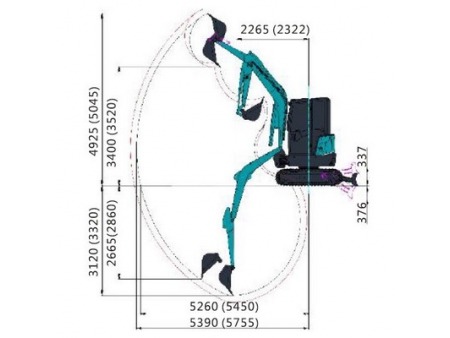 Mini Excavadora, SWE35UF; Maquinaria de Construcción; Micro Excavadora