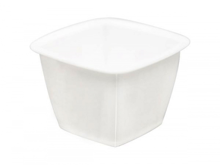 Contenedor con tapa de plástico IML de 55ml (blanco), CX046