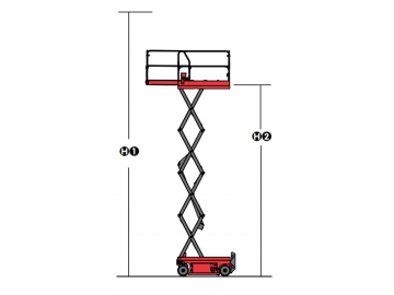 Plataforma de tijera autopropulsada eléctrica, Serie XE-N