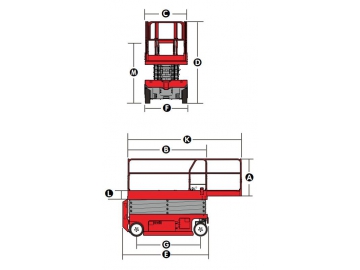 Plataforma de tijera autopropulsada eléctrica, Serie XE-N