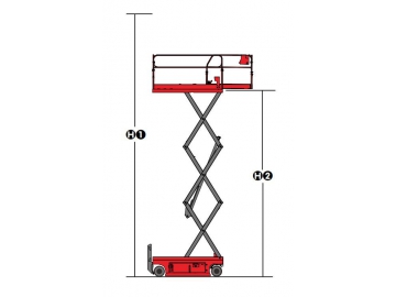 Plataforma de tijera autopropulsada eléctrica, Serie XE-C