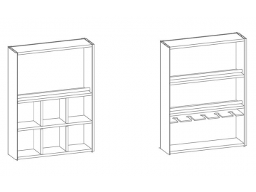 Gabinete de almacenamiento de aluminio (frontal abierto)