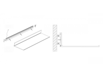 Estante flotante de aluminio (en forma de L)