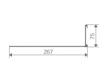 Estante flotante de aluminio (en forma de L)