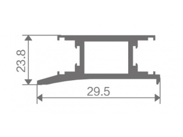 Estante flotante de aluminio (en forma de L)