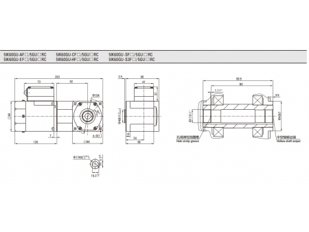 Motor de inducción  90mm 60W