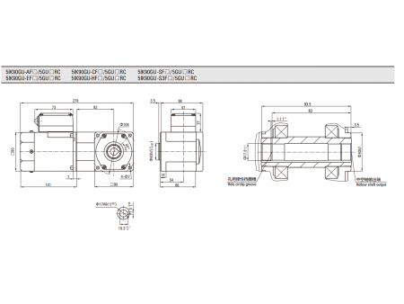 Motor de inducción  90mm 90W