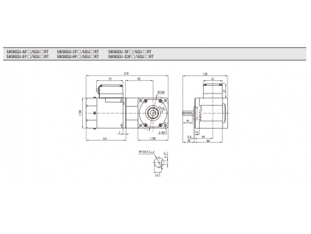 Motor de inducción  90mm 90W