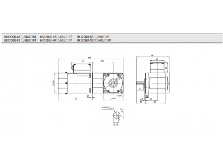 Motor de inducción  104mm 120W