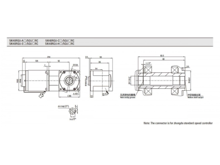 Motor para control de velocidad  90mm 40W