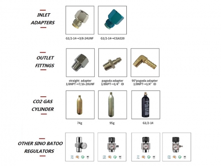 Regulador Comercial de Presión de Gas CO₂ de 60PSI (para Cartucho de 16 g) con Rosca 3/8