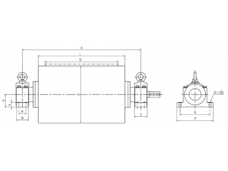 Mototambor reductor de engranajes incorporado (Ø320-1250mm)