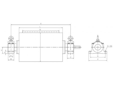 Mototambor reductor de engranajes incorporado (Ø320-1250mm)