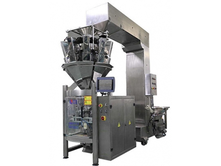Máquina llenadora y selladora de productos granulados vertical