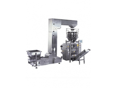 Máquina llenadora y selladora de productos granulados vertical