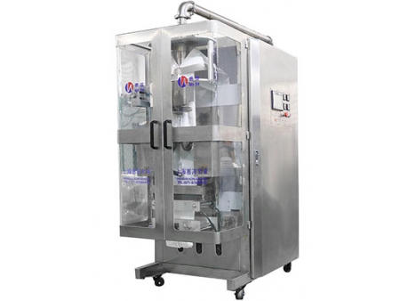 Máquina llenadora y selladora de líquidos y pastas vertical