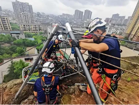 Trípode para rescate de emergencia