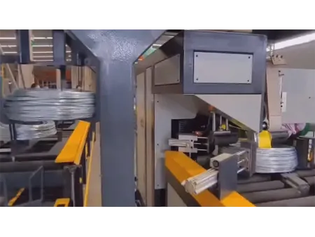 Línea de embalaje horizontal automática de bobinas de alambre