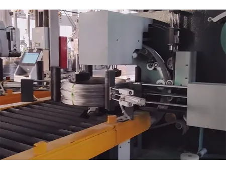 Línea de embalaje horizontal automática de bobinas de alambre