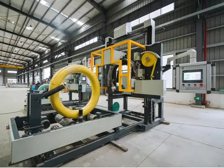 Máquina envolvedora semiautomática de bobinas