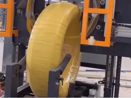 Máquina envolvedora semiautomática de bobinas