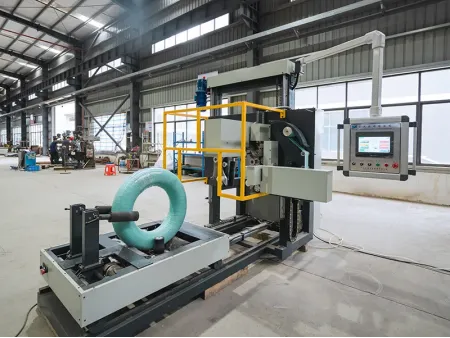 Máquina envolvedora semiautomática de bobinas