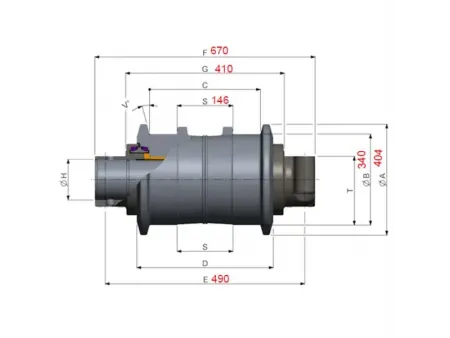 Rodillo inferior para excavadora Komatsu PC2000