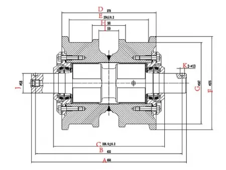 Rodillo inferior para bulldozer Caterpillar D8