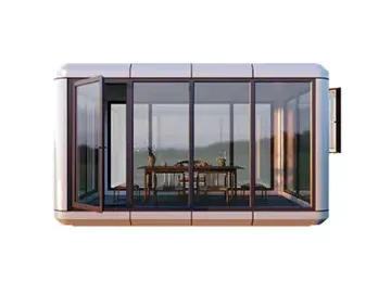 Terrazas prefabricadas de acero y vidrio