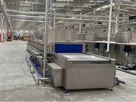 Túnel de lavado para engranajes