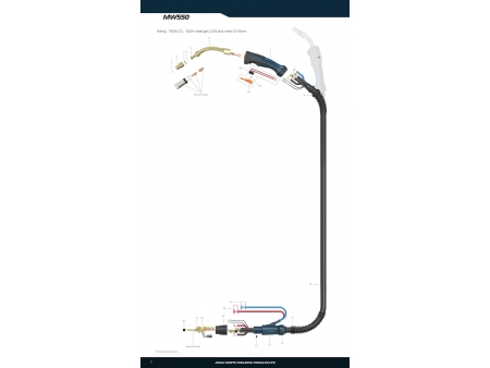 Pistola de soldadura MIG/MAG, MW550