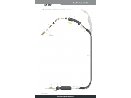 Pistola de soldadura MIG/MAG, NB400