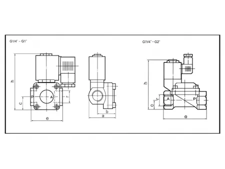 Serie 0927  Válvula solenoide de latón de 2/2 vías