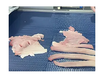 Cortadora de carne fresca en tiras