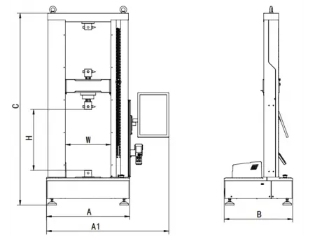 Máquina de ensayo universal electromecánica de sobremesa de doble columna